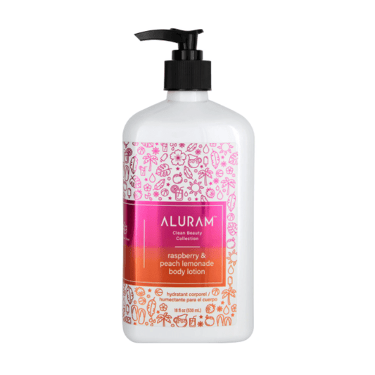 Aluram Raspberry & Peach Lemonade Body Lotion 18oz - The Warehouse Salon | Available at Plush Salon, Oakdale, PA