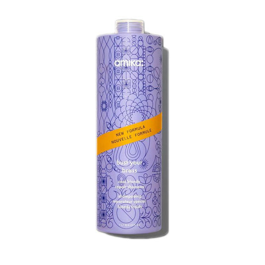 Amika Bust Your Brass Cool Blonde Repair Shampoo - The Warehouse Salon | Available at Plush Salon, Oakdale, PA