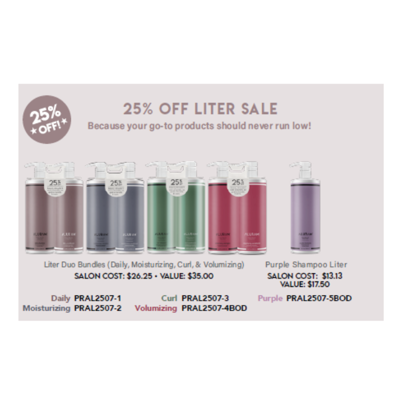 Aluram  25% OFF Liter Promotion - Purple