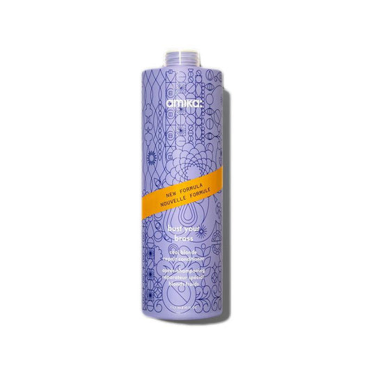 Amika Bust Your Brass Cool Blonde Repair Conditioner - The Warehouse Salon | Available at Plush Salon, Oakdale, PA