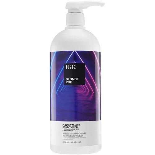 IGK BLONDE POP Purple Toning Conditioner 33.8oz - The Warehouse Salon | Available at Plush Salon, Oakdale, PA