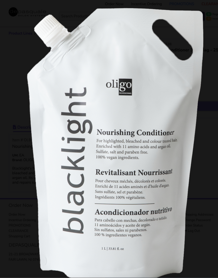 Oligo Blacklight Nourishing Conditioner 32oz Bag - Oligo | Available at Plush Salon, Oakdale PA