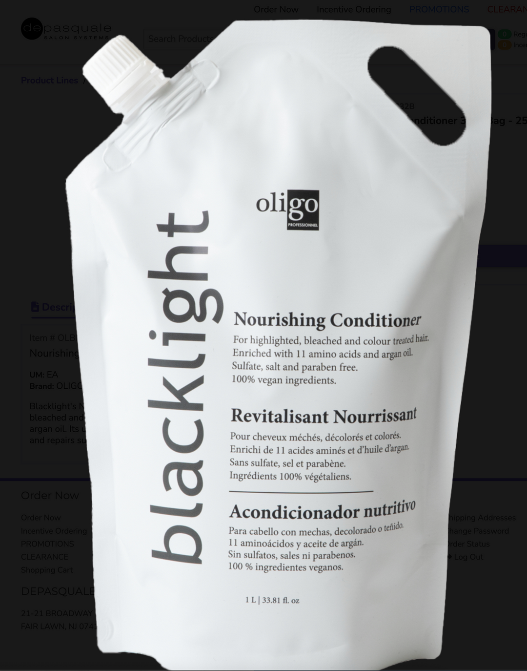 Oligo Blacklight Nourishing Conditioner 32oz Bag - Oligo | Available at Plush Salon, Oakdale PA